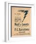 Advertisement for an Exhibition Match Between Notts County and Barcelona-null-Framed Giclee Print