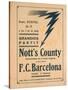 Advertisement for an Exhibition Match Between Notts County and Barcelona-null-Stretched Canvas