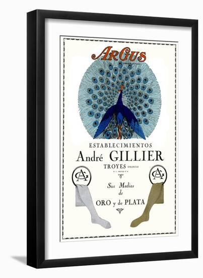 Advertisement for Andre Gillier Stockings-null-Framed Art Print