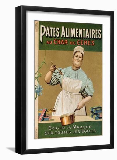 Advertisement for 'Au Char De Ceres' Pasta, C.1900-null-Framed Giclee Print