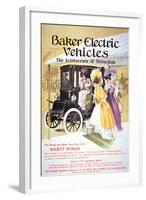 Advertisement for Baker Electric Motor Vehicles, 1909-null-Framed Giclee Print