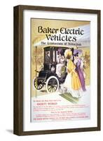 Advertisement for Baker Electric Motor Vehicles, 1909-null-Framed Giclee Print