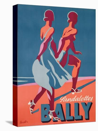 Advertisement for Bally Sandals, 1935 (Colour Litho)-Gerald-Stretched Canvas