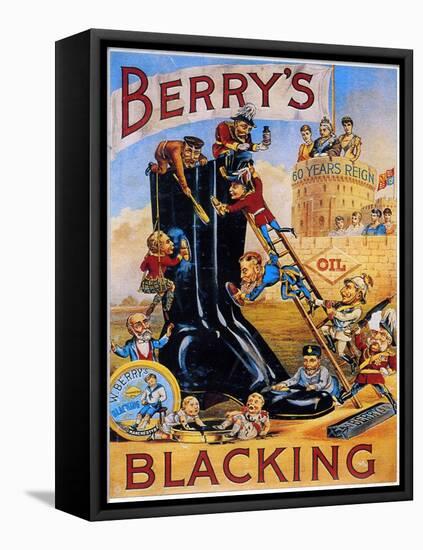 Advertisement for Berry's Boot Polish, 1887-null-Framed Stretched Canvas