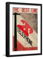 Advertisement for Best Line Telephone-null-Framed Giclee Print