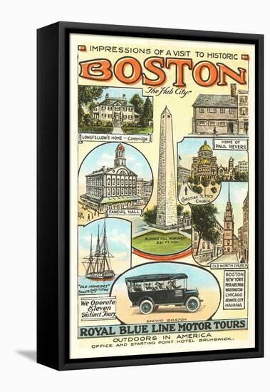 Advertisement for Boston Tours-null-Framed Stretched Canvas