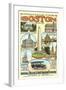 Advertisement for Boston Tours-null-Framed Art Print