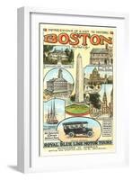 Advertisement for Boston Tours-null-Framed Art Print