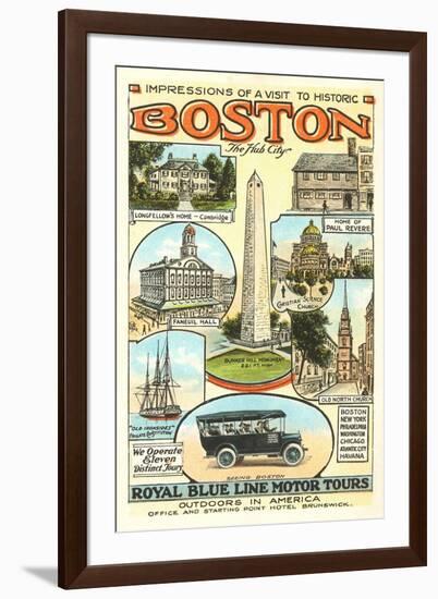 Advertisement for Boston Tours-null-Framed Art Print