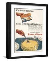 Advertisement for 'Brown and Polson' Custard Powder-null-Framed Giclee Print