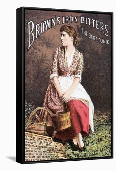 Advertisement for Browns Iron Bitters Tonic-null-Framed Stretched Canvas