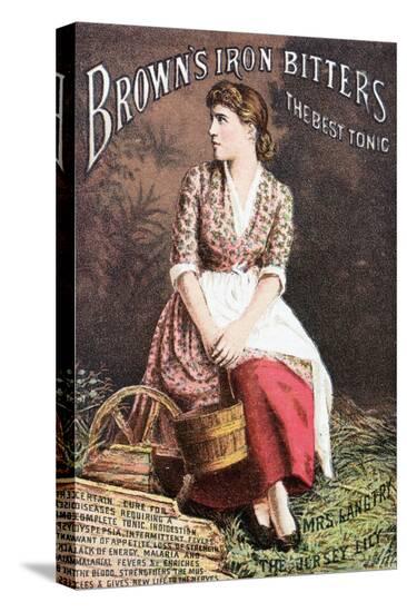 Advertisement for Browns Iron Bitters Tonic--Stretched Canvas