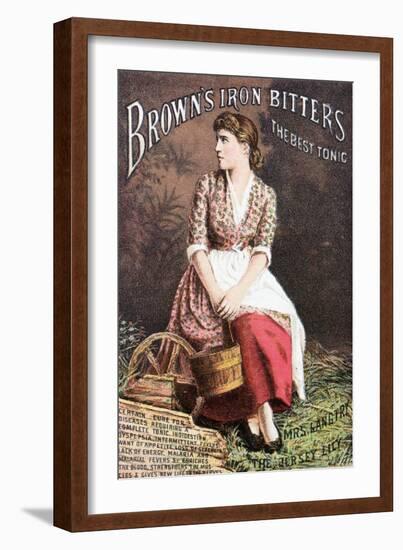 Advertisement for Browns Iron Bitters Tonic-null-Framed Giclee Print