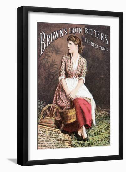 Advertisement for Browns Iron Bitters Tonic-null-Framed Giclee Print