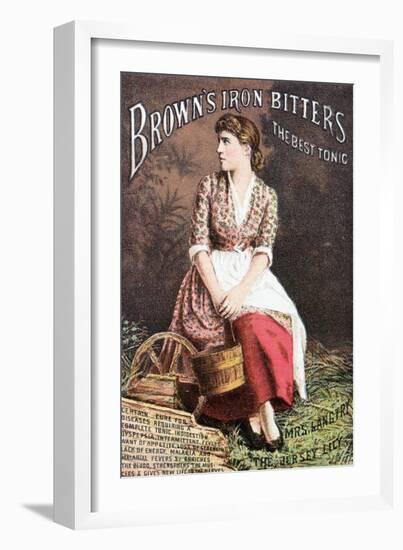 Advertisement for Browns Iron Bitters Tonic-null-Framed Giclee Print