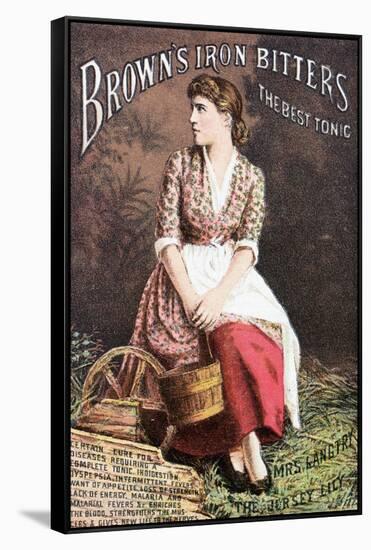 Advertisement for Browns Iron Bitters Tonic-null-Framed Stretched Canvas