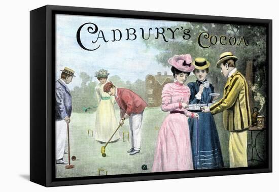 Advertisement for Cadbury's Cocoa, Showing a Croquet Game, c.1899-null-Framed Stretched Canvas
