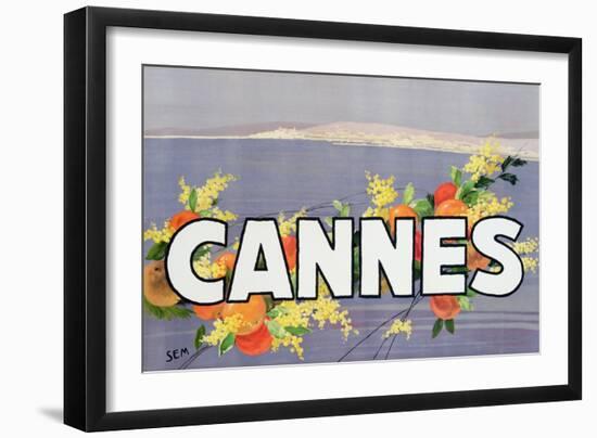 Advertisement for Cannes, Printed by Draeger, 1930 (Colour Litho)-Sem-Framed Premium Giclee Print