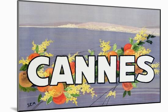 Advertisement for Cannes, Printed by Draeger, 1930 (Colour Litho)-Sem-Mounted Giclee Print