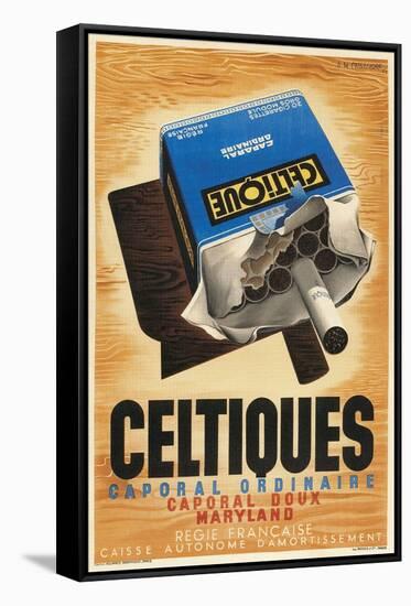 Advertisement for Celtiques Cigarettes-null-Framed Stretched Canvas