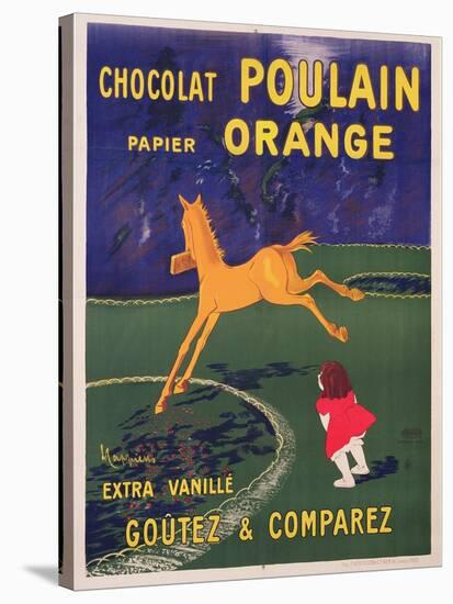 Advertisement for Chocolat Poulain Papier Orange, C. 1910-Leonetto Cappiello-Stretched Canvas