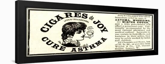 Advertisement for 'Cigares De Joy (Joy's Cigarettes)', 1890s-null-Framed Giclee Print