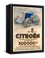 Advertisement for Citroen Cars, 1933-null-Framed Stretched Canvas