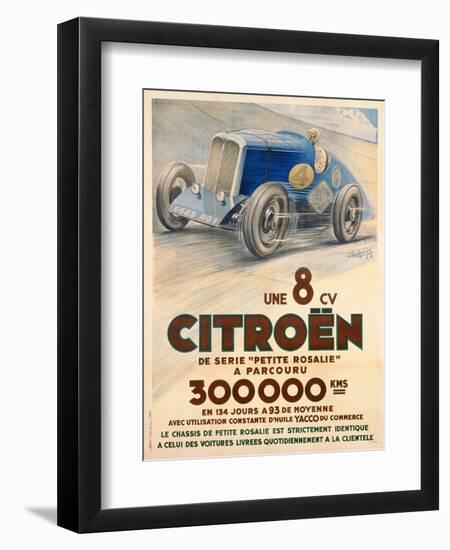 Advertisement for Citroen Cars, 1933-null-Framed Giclee Print