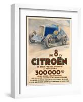 Advertisement for Citroen Cars, 1933-null-Framed Giclee Print