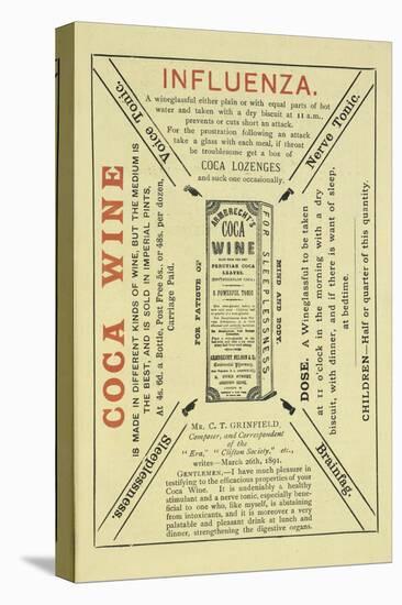 Advertisement For Coca Wine As a Health Drink-Isabella Beeton-Stretched Canvas