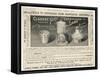Advertisement for Combination Lamp, Treatment for Influenza-null-Framed Stretched Canvas