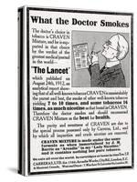 Advertisement for 'Craven Mixture Tobacco', 1910s-English School-Stretched Canvas