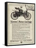 Advertisement for Crown Motor Carriage-null-Framed Stretched Canvas