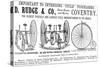 Advertisement for Cycles and Tricycles by D. Rudge and Co-null-Stretched Canvas