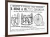 Advertisement for Cycles and Tricycles by D. Rudge and Co-null-Framed Premium Giclee Print