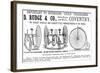 Advertisement for Cycles and Tricycles by D. Rudge and Co-null-Framed Art Print