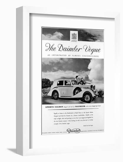 Advertisement for Daimler Vogue Sports Saloon Car-null-Framed Photographic Print