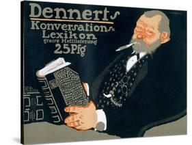 Advertisement for Dennert's 'Konversations-Lexikon', 1927 (Colour Litho)-Paul Scheurich-Stretched Canvas