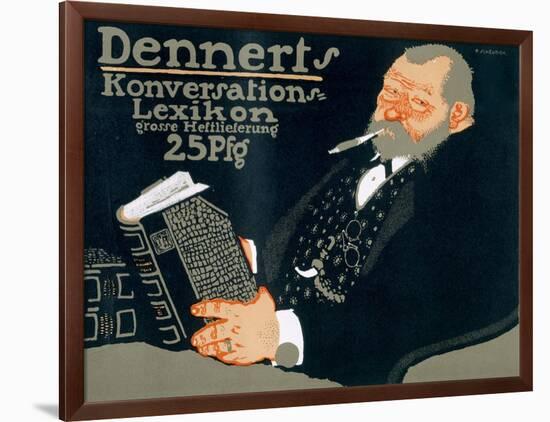Advertisement for Dennert's 'Konversations-Lexikon', 1927 (Colour Litho)-Paul Scheurich-Framed Giclee Print