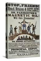 Advertisement for 'Doctor Parmenter's Magnetic Oil', 1840S-American School-Stretched Canvas