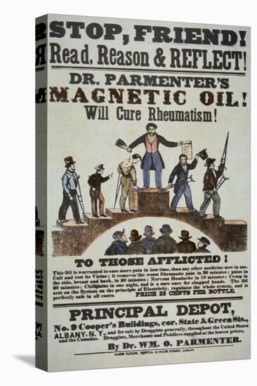 Advertisement for 'Doctor Parmenter's Magnetic Oil', 1840S-American School-Stretched Canvas