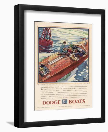 Advertisement for Dodge Boats-Ellis Wilson-Framed Photographic Print