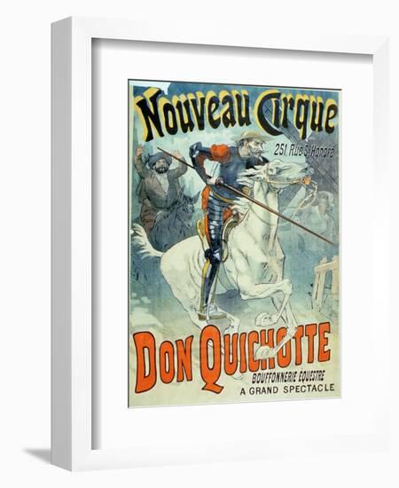 Advertisement for "Don Quixote, New Circus," Horseback Buffoonery-null-Framed Giclee Print