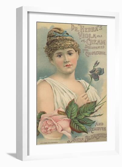 Advertisement for Dr. Hebra's Viola Cream, C.1897-American School-Framed Giclee Print