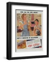 Advertisement for Dupont Cellophane, 1947-null-Framed Giclee Print