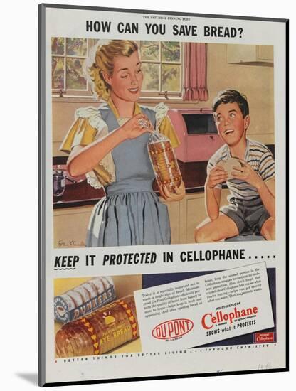 Advertisement for Dupont Cellophane, 1947-null-Mounted Giclee Print