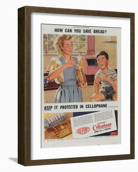 Advertisement for Dupont Cellophane, 1947-null-Framed Giclee Print