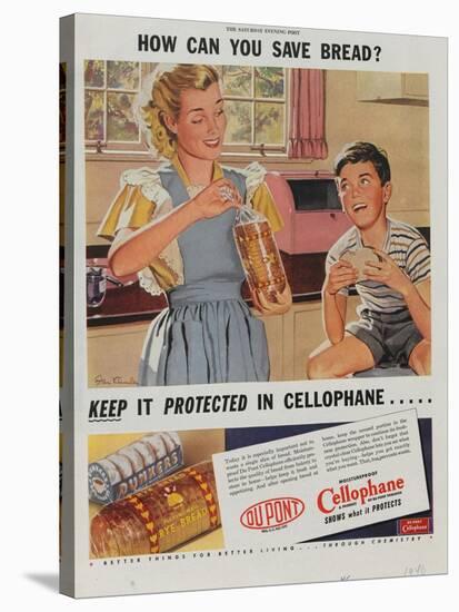 Advertisement for Dupont Cellophane, 1947-null-Stretched Canvas