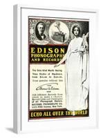 Advertisement for Edison Phonographs and Records, National Phonograph Co., 1901-null-Framed Giclee Print