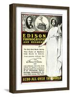 Advertisement for Edison Phonographs and Records, National Phonograph Co., 1901-null-Framed Giclee Print